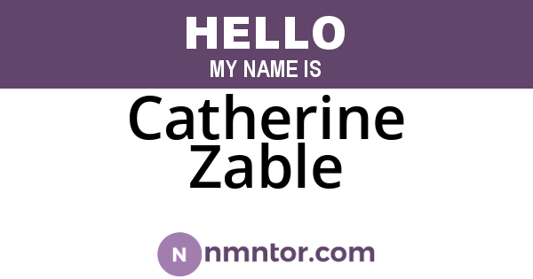 Catherine Zable