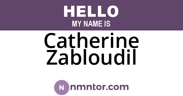 Catherine Zabloudil