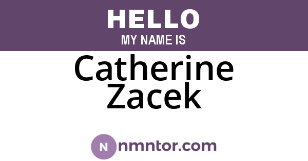 Catherine Zacek