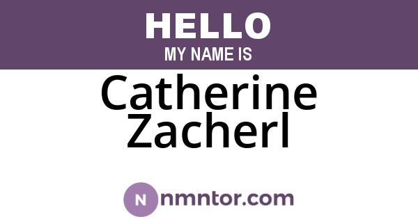 Catherine Zacherl