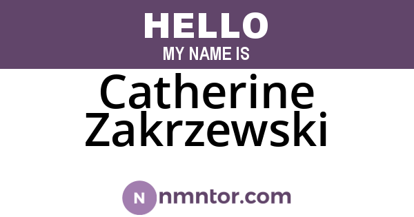 Catherine Zakrzewski
