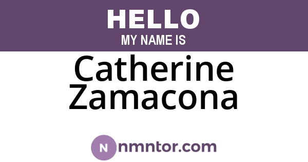 Catherine Zamacona