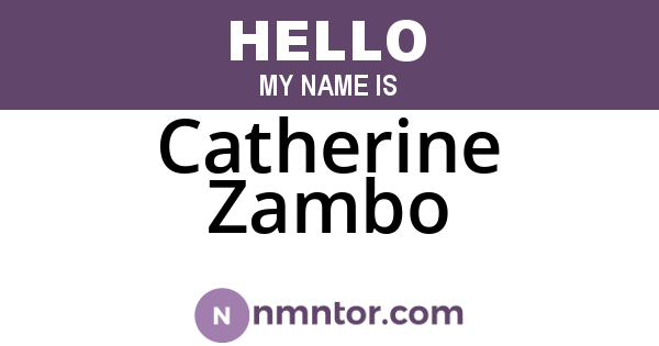 Catherine Zambo