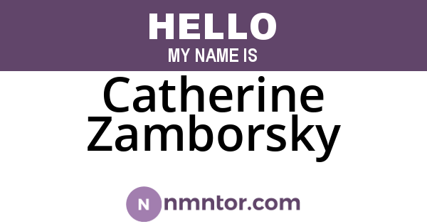 Catherine Zamborsky