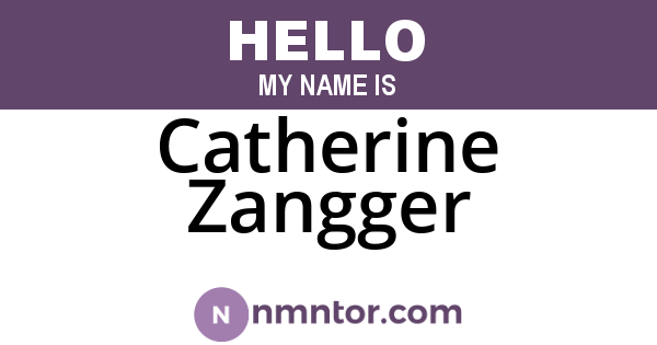 Catherine Zangger