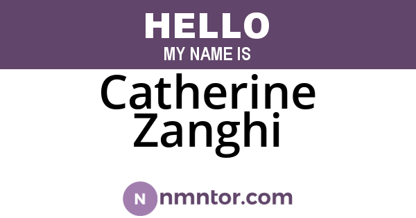 Catherine Zanghi