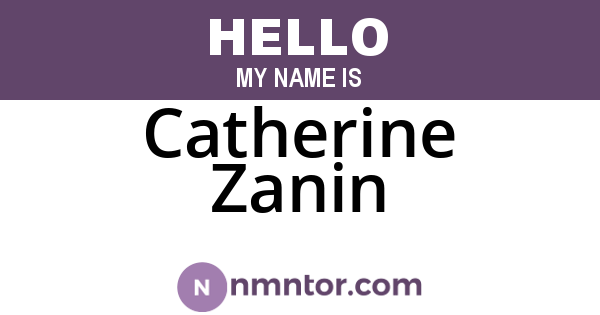 Catherine Zanin