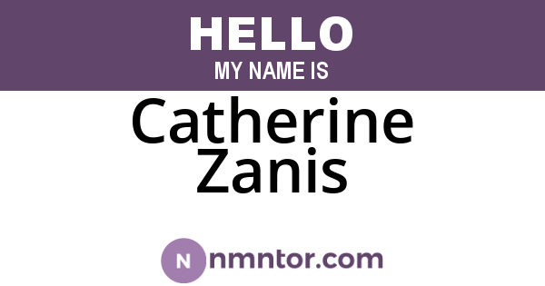 Catherine Zanis