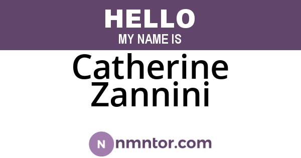 Catherine Zannini