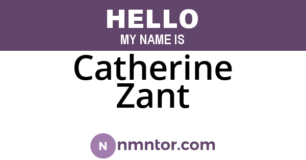 Catherine Zant