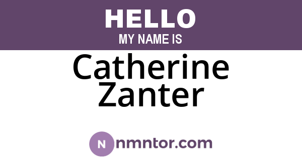 Catherine Zanter