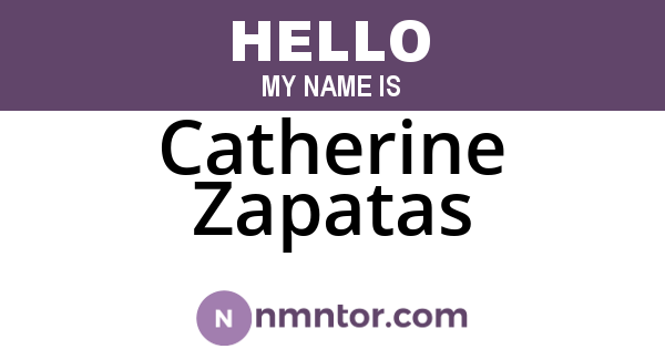 Catherine Zapatas
