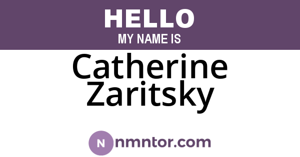 Catherine Zaritsky