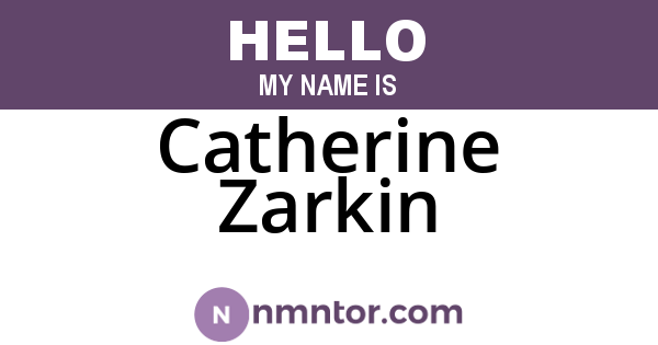 Catherine Zarkin
