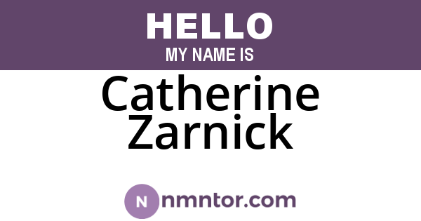 Catherine Zarnick
