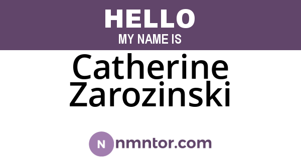 Catherine Zarozinski