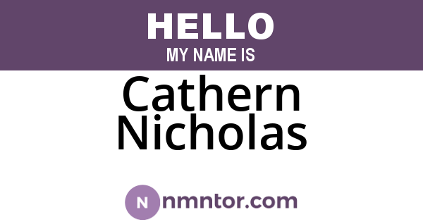 Cathern Nicholas
