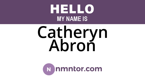 Catheryn Abron