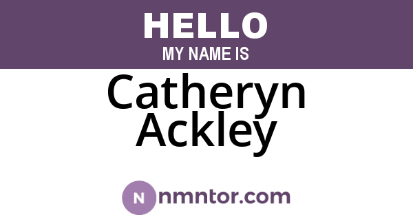 Catheryn Ackley