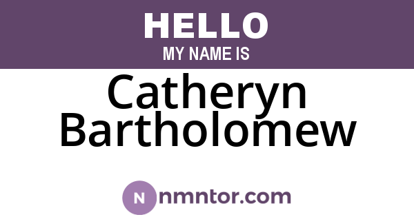 Catheryn Bartholomew