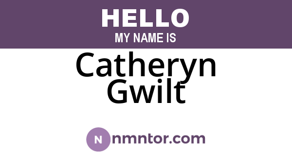 Catheryn Gwilt