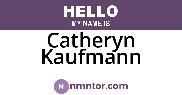 Catheryn Kaufmann