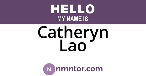 Catheryn Lao