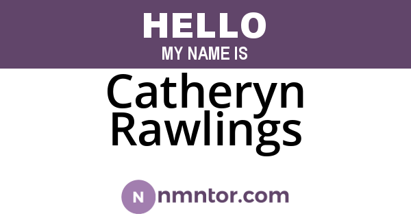 Catheryn Rawlings