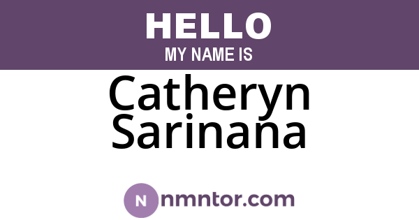 Catheryn Sarinana