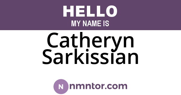 Catheryn Sarkissian