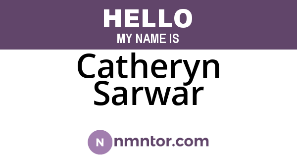 Catheryn Sarwar