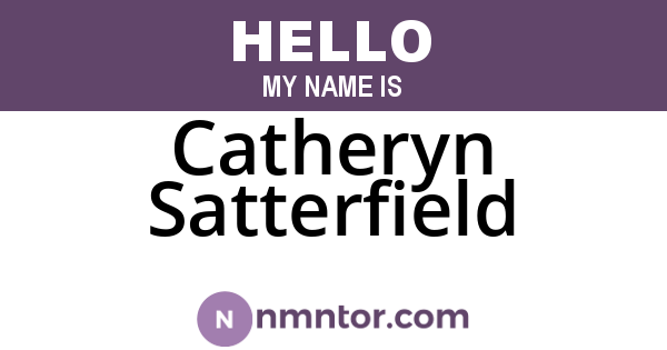 Catheryn Satterfield