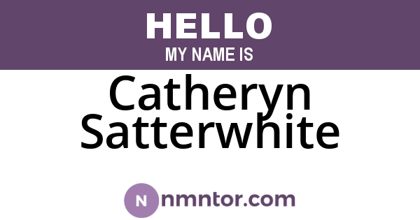 Catheryn Satterwhite
