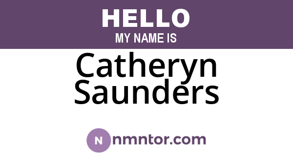 Catheryn Saunders