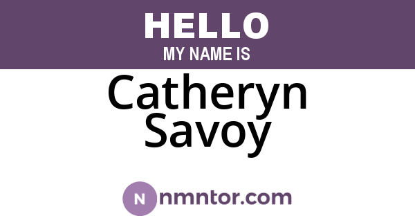 Catheryn Savoy