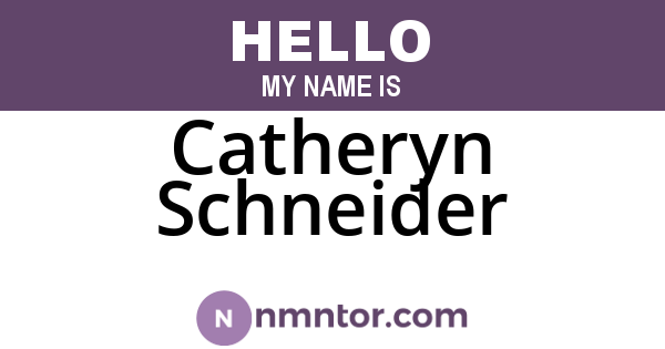 Catheryn Schneider