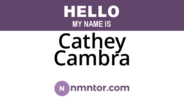 Cathey Cambra