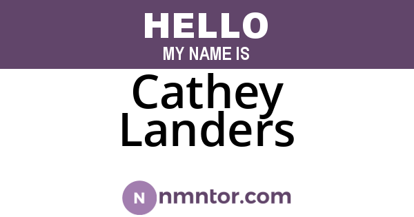 Cathey Landers