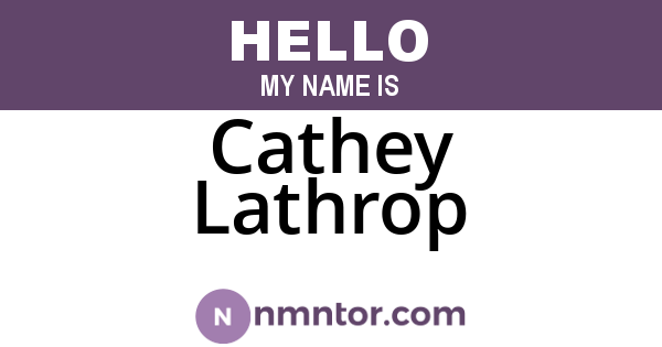 Cathey Lathrop