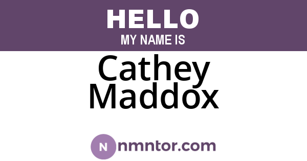 Cathey Maddox
