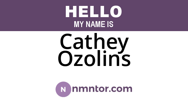 Cathey Ozolins