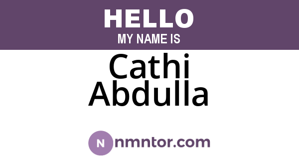 Cathi Abdulla