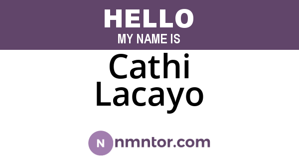 Cathi Lacayo