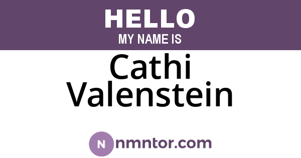 Cathi Valenstein