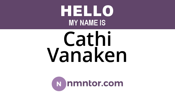 Cathi Vanaken