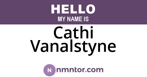 Cathi Vanalstyne