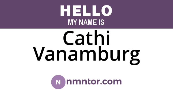 Cathi Vanamburg