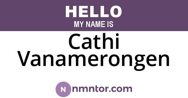 Cathi Vanamerongen