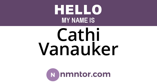 Cathi Vanauker