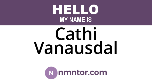 Cathi Vanausdal